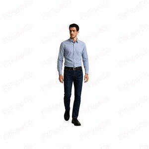 Banana Republic 80s Two Ply Slim Fit Light Blue Shirt S | Premium Cotton